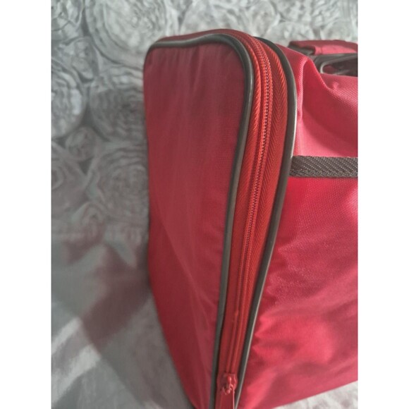 Vintage Time Magazine Locker Bag Red Excellent Condition Original Tag And Strap - Picture 8 of 16